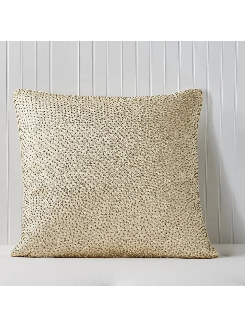 NWT Hudson Park Collection Foglia Pillow Sham Gold Size Euro